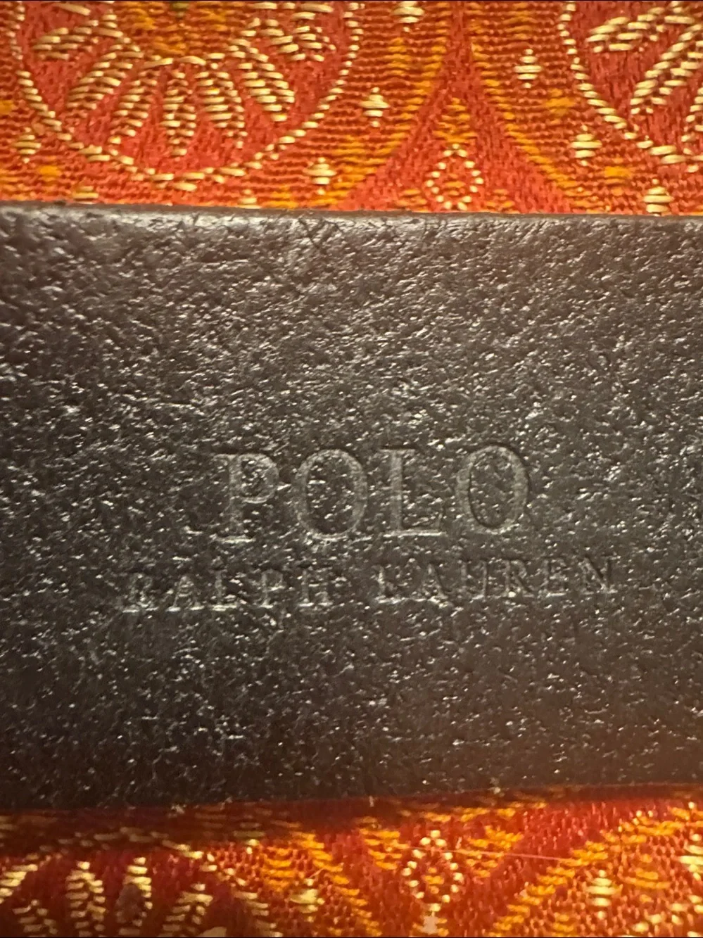 Polo by Ralph Lauren Black Leather Belt with Silver Polo Rider Buckle